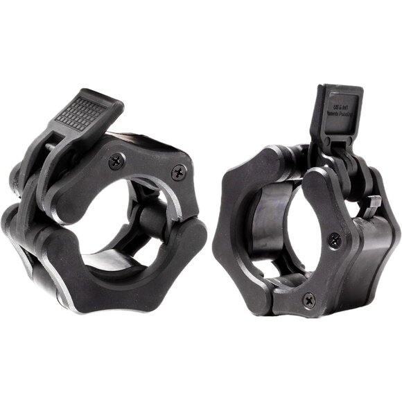 Olympic Barbell Clamps Collars Quick Release Pair Weight Clips for 2 inch Barbel - Picture 2 of 7